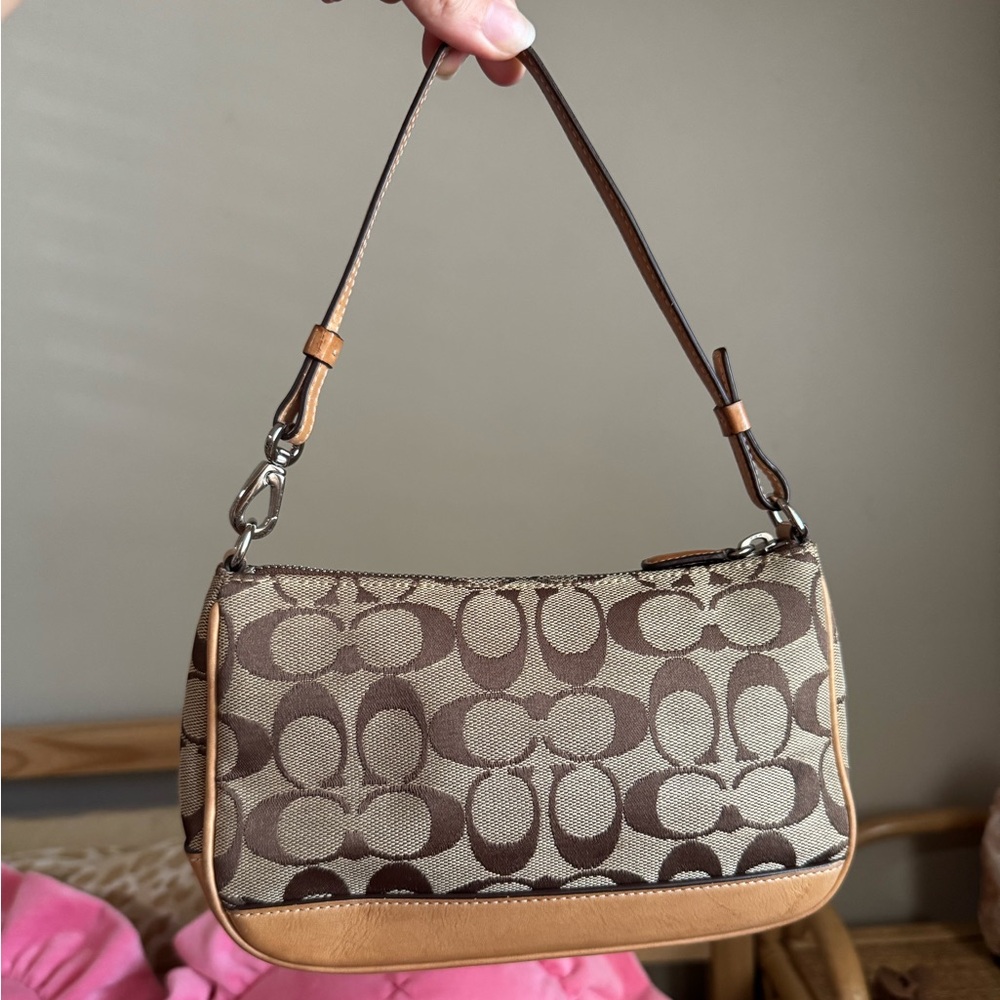 Brown and Tan Coach Demi Bag 🤎👜